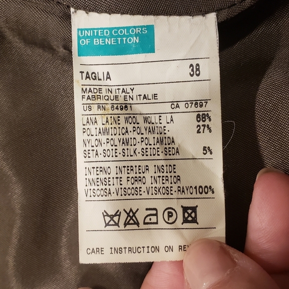 United Colors of Benetton Tweed Blazer - Sz 38 EU - Picture 5 of 7